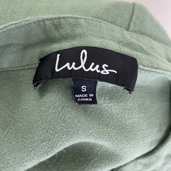 Lulu’s Gwendolen Sage Green Belted Midi Shift Dress - Picture 15 of 16